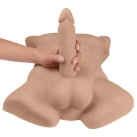 Торс з фалоімітатором на присосці SilexD Apollo L Male Torso Caramel — Просмотреть изображение 7