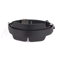 Маска на очі LOCKINK Blindfold Kit, чорна, натуральна шкіра, регульований обсяг — Просмотреть изображение 1