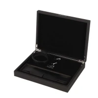Маска на очі LOCKINK Blindfold Kit, чорна, натуральна шкіра, регульований обсяг — Просмотреть изображение 7
