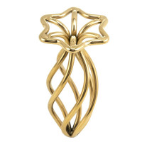 Металева анальна пробка LOCKINK SEVANDA Hollow Spiral Golden, M, золотиста, діаметр 3 см — Переглянути зображення 9