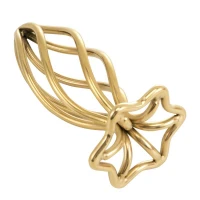 Металева анальна пробка LOCKINK SEVANDA Hollow Spiral Golden, M, золотиста, діаметр 3 см — Переглянути зображення 8