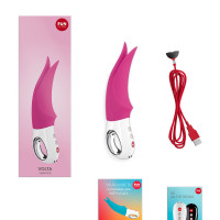 Вибратор для клитора Fun Factory VOLTA blackberry, гибкий двойной кончик — Просмотреть изображение 7