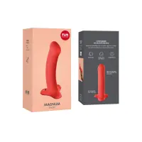 Фалоімітатор Fun Factory MAGNUM, помаранчевий, дуже гнучкий, довжина 18,3 см, діаметр 3,7 см — Переглянути зображення 6