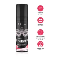 Рідкий вібратор Orgie Dual Vibe! Strawberry Gin &amp; Tonic Kissable Liquid Vibrator, 15 мл — Переглянути зображення 3