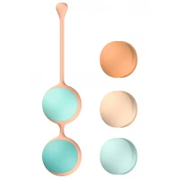Вагінальні кульки Liebe Kewos — Peach/Mint, 5 кульок у комплекті, 15, 25, 35, 45 та 55 г — Переглянути зображення 2
