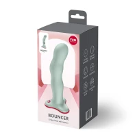 Фалоімітатор Fun Factory BOUNCER Light Green, кульки всередині, ефект вібрації, діаметр 3,9 см — Просмотреть изображение 11