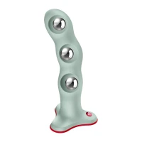 Фалоімітатор Fun Factory BOUNCER Light Green, кульки всередині, ефект вібрації, діаметр 3,9 см — Просмотреть изображение 6
