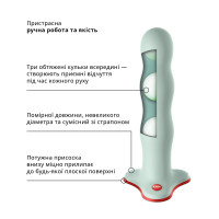 Фаллоимитатор Fun Factory BOUNCER Light Green, шарики внутри, эффект вибрации, диаметр 3,9 см — Просмотреть изображение 8