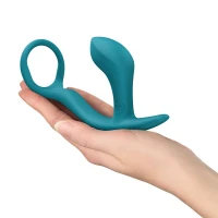 Анальна пробка з ерекційним кільцем Fun Factory BOOTIE RING Bottle Green — Переглянути зображення 8