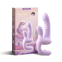 Смарт-пульсатор Magic Motion Magic Duet Purple, подвійний, 10 режимів пульсації, 10 режимів вібрації — Переглянути зображення 1