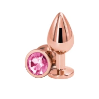 Анальна пробка NS Novelties Rear Assets - Rose Gold - Medium - Pink — Переглянути зображення 1