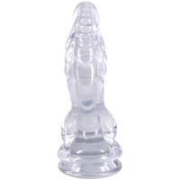 Фэнтезийный фаллоимитатор Doc Johnson Crystal Jellies - Invader Dong 8.5 Inch - Clear — Просмотреть изображение 3