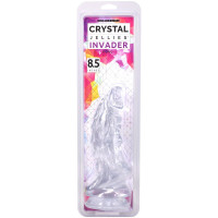 Фэнтезийный фаллоимитатор Doc Johnson Crystal Jellies - Invader Dong 8.5 Inch - Clear — Просмотреть изображение 5