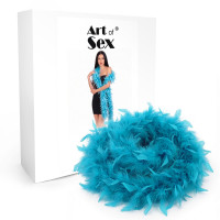 Боа из перьев Art of Sex, длина 2 метра, цвет голубой