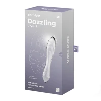 Двосторонній скляний дилдо Satisfyer Dazzling Crystal 1 Transparent (м'яте паковання!!!) — Переглянути зображення 10