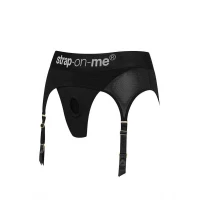 Трусики для страпона з підв’язками для панчіх Strap-On-Me REBEL HARNESS - XS — Переглянути зображення 2