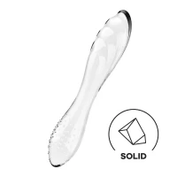 Двосторонній скляний дилдо Satisfyer Dazzling Crystal 1 Transparent (м'яте паковання!!!) — Переглянути зображення 1