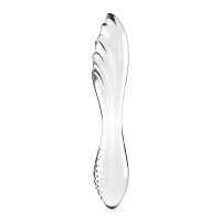 Двосторонній скляний дилдо Satisfyer Dazzling Crystal 1 Transparent (м'яте паковання!!!) — Переглянути зображення 4