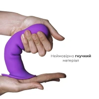 Дилдо з присоскою Adrien Lastic Hitsens 3 Purple, відмінно для страпона, діам. 4,1см, довжина 18,2см — Переглянути зображення 3