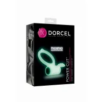Ерекційне кільце Dorcel Power Clit White PHOSPHO з вібрацією, біле, світиться в темряві — Переглянути зображення 2