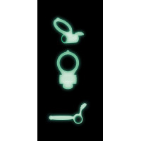 Эрекционное кольцо Dorcel Power Clit White PHOSPHO с вибрацией, белое, светится в темноте