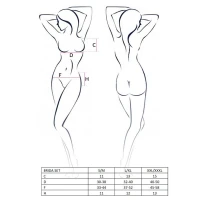 Комплект білизни Passion Exclusive BRIDA SET OpenBra 2XL/3XL black трусики-танга пояс відкритий ліф — Переглянути зображення 4
