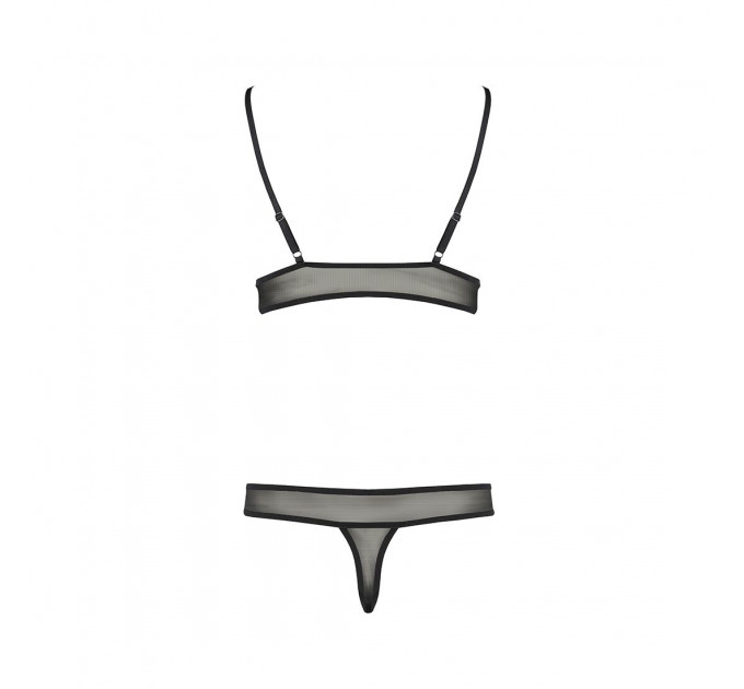 Комплект білизни Passion ERZA SET XXL/XXXL, black, ліф і трусики