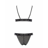 Комплект білизни Passion Exclusive GLAMISS SET XXL/XXXL, black — Переглянути зображення 4