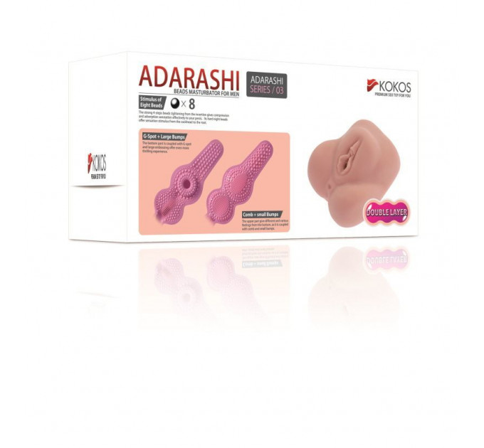 Мастурбатор-вагіна двошаровий Kokos Adarashi -3 Double Layer