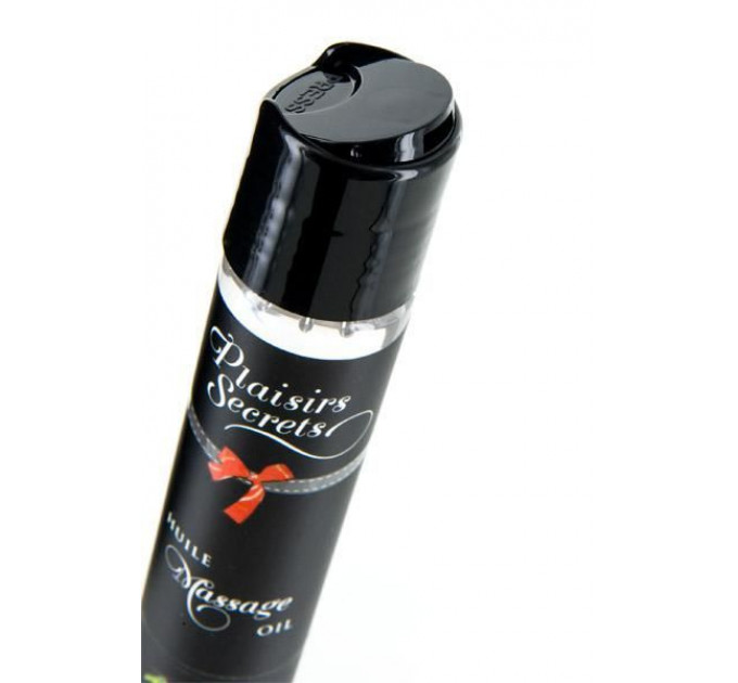 Масажна олія Plaisirs Secrets Vanilla (59 мл) з афродизіаками, їстівна, подарункове паковання