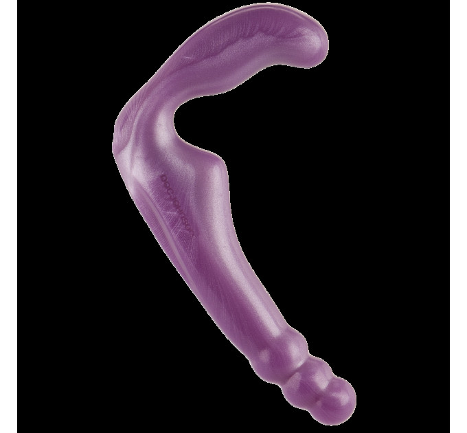 Безремінний страпон Doc Johnson The Gal Pal Purple, платинум силікон, діаметр 3 см