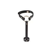 Пара браслетів на зап'ясті і палець Bijoux Indiscrets MAZE Hand Bracelet Harness Black, екошкіра — Переглянути зображення 1