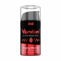 Рідкий вібратор Intt Vibration Strawberry (15 мл), густий гель, дуже смачний, діє до 30 хвилин — Переглянути зображення 2