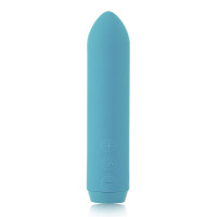 Минивибратор Je Joue - Classic Bullet Vibrator Teal с глубокой вибрацией и фиксацией на палец  + подарок косметичка