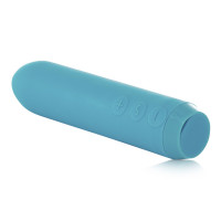 Минивибратор Je Joue - Classic Bullet Vibrator Teal с глубокой вибрацией и фиксацией на палец  + подарок косметичка