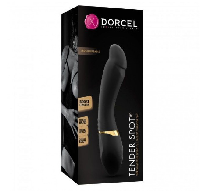 Вибратор Dorcel Tender Spot с гибким стволом и мягким кончиком, с турборежимом