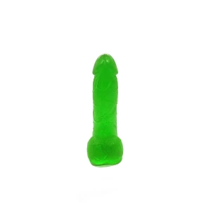 Мило у формі пеніса Чистий Кайф Green size S, крафтове мило-член, натуральне