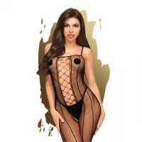 Бодістокінг зі шнурівкою та вертикальними швами Penthouse - Drop-dead Tasty Black XL — Переглянути зображення 1