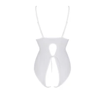 Боді з ажурним декором та відкритим кроком Passion URSULA BODY XXL/XXXL, white — Переглянути зображення 4
