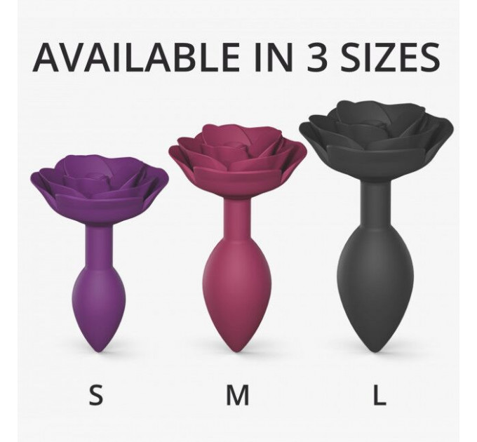 Силіконова анальна пробка Love To Love OPEN ROSES M SIZE - PLUM STAR