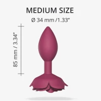 Силіконова анальна пробка Love To Love OPEN ROSES M SIZE - PLUM STAR — Переглянути зображення 3