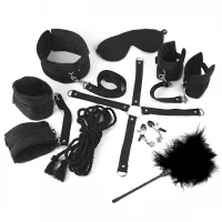 BDSM-набір Art of Sex – Soft Touch BDSM Set, чорний, 9 предметів — Переглянути зображення 4