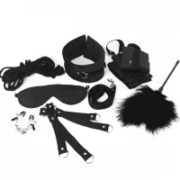 BDSM-набір Art of Sex – Soft Touch BDSM Set, чорний, 9 предметів — Переглянути зображення 3