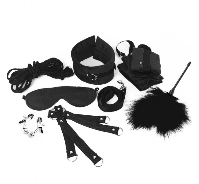 BDSM-набір Art of Sex – Soft Touch BDSM Set, чорний, 9 предметів