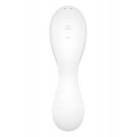 Вакуумний смарт-стимулятор із вібрацією Satisfyer Curvy Trinity 5 (White), керування зі смартфона