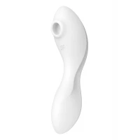 Вакуумний смарт-стимулятор із вібрацією Satisfyer Curvy Trinity 5 (White), керування зі смартфона — Переглянути зображення 3