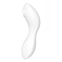 Вакуумний смарт-стимулятор із вібрацією Satisfyer Curvy Trinity 5 (White), керування зі смартфона — Переглянути зображення 5