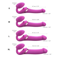 Безремінний вібрострапон з вакуумною стимуляцією Strap-On-Me MULTI ORGASM Fuchsia M, регульований — Переглянути зображення 8