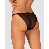 Напівпрозорі трусики з підвіскою Obsessive Ivannes panties black L/XL, чорні — Переглянути зображення 2