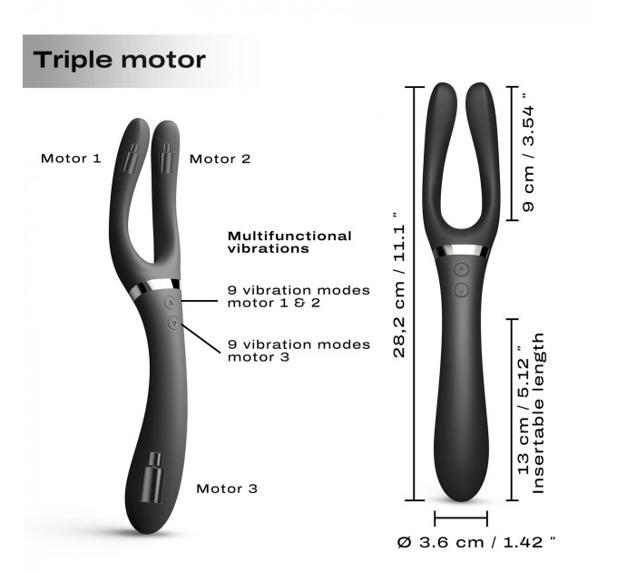 Вібратор-стимулятор Dorcel INFINITE JOY BLACK, багатофункціональний, унісекс